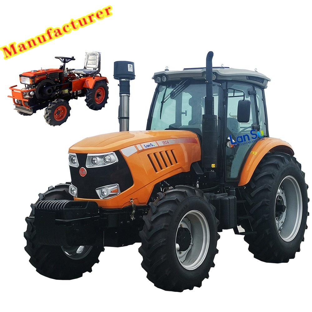 Lansu Chinese Manufacturer Agricultural Small 130hp Tractors Mini 4x4 Farming Machine Agricultural Cheap Farm Tractor for Sale