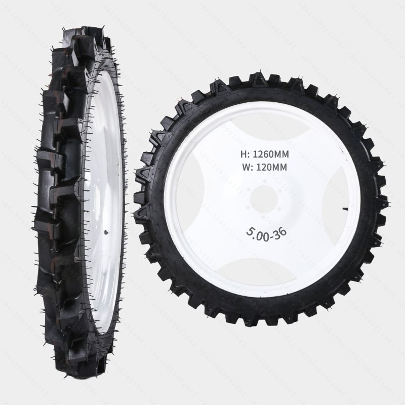 Rubber Rice Ransplanter Tractor Sprayer Tires with Rim in 1300mm 1800mm 1.6 2.1m Diameter Solid Wheels for Farm Used