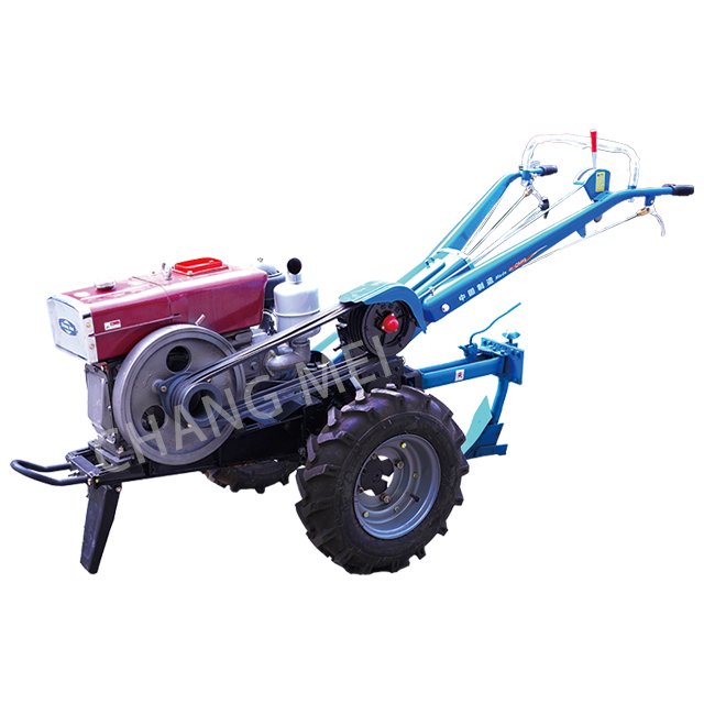 High-Quality 15hp Mini Hand Tractor with Double Plough 18hp Walking Tractor with Rotary Tiller
