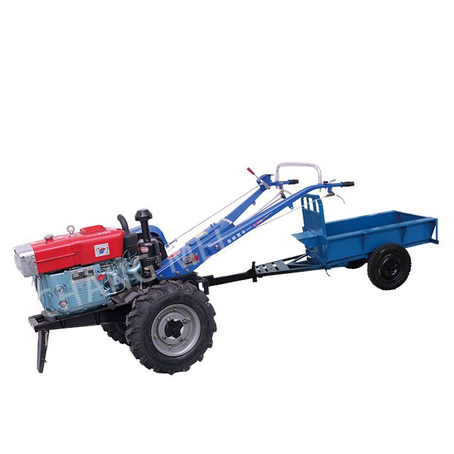 High-Quality 15hp Mini Hand Tractor with Double Plough 18hp Walking Tractor with Rotary Tiller