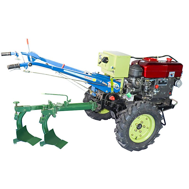Two Wheel Farming Motocultor diesel 12hp Plowing Machine Agricultural Walking Tractor