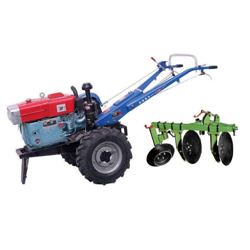Two Wheel Farming Motocultor diesel 12hp Plowing Machine Agricultural Walking Tractor
