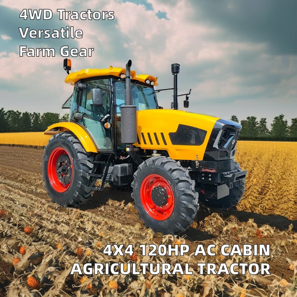 High Quality Tavol Agricultural Tractors 60HP-100HP Kubota Diesel Engine 4x4 4WD Walking Tractor for Farm Use New Condition