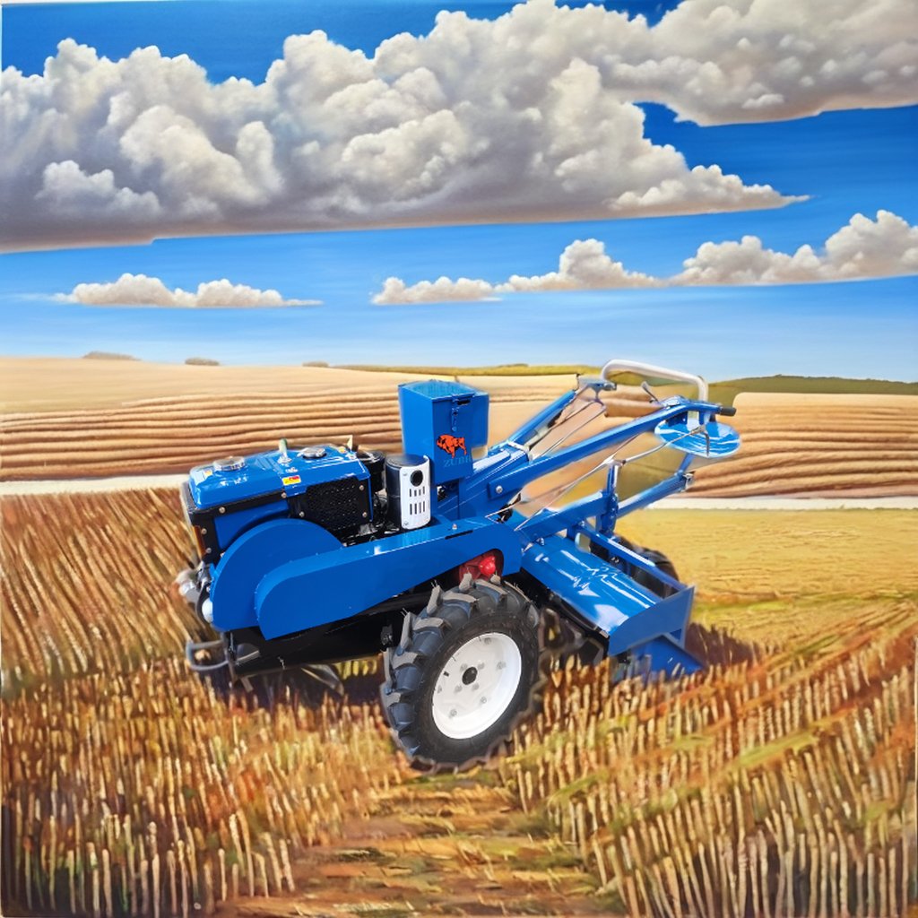 China Machine Held Mini Right Gear Used diesel Farm Rotavator Agriculture Manual Hand Walking Tractor