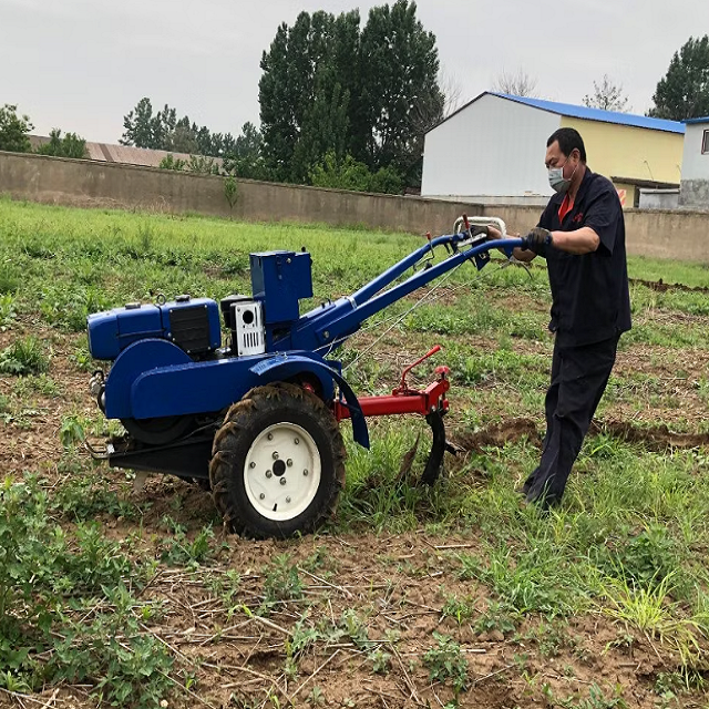 Agriculture 12hp 15hp 18hp Multifunctional Mini Farming Tractor Best Price Two Wheels Hand Rotary Hoe Walking Tractor for Sale