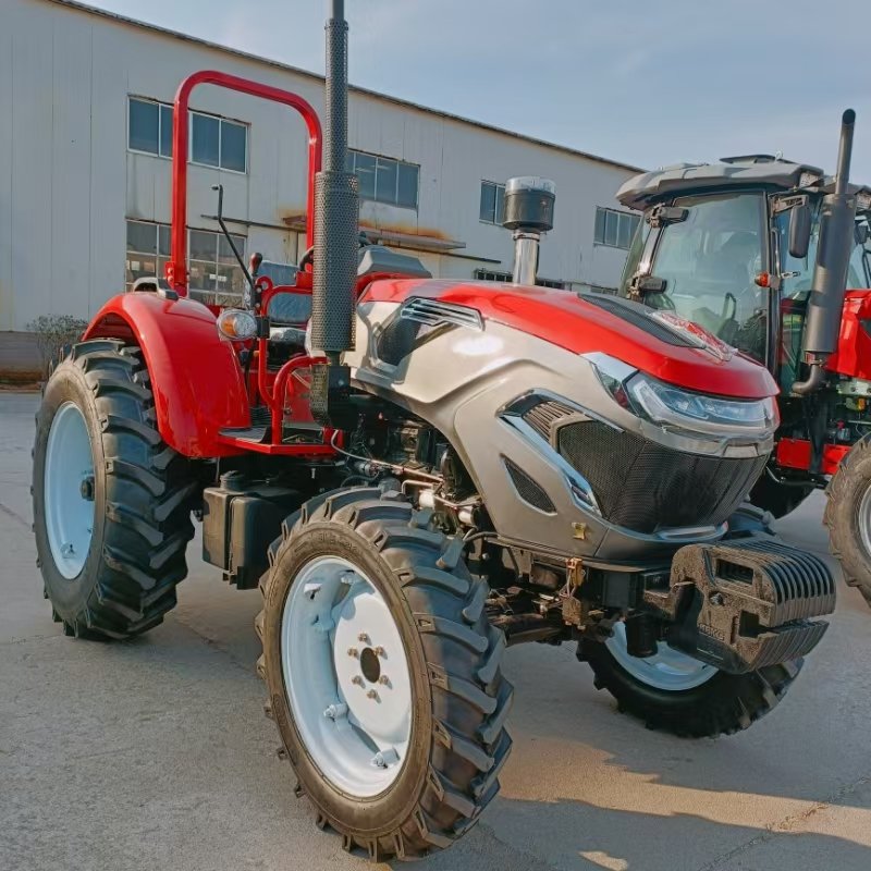 Chinese 4wd 45hp 60hp 90hp Wheel Farm Tractors With Tractores Agricolas Ploughingtartor Traktor 4wd Tractor Price for Sale