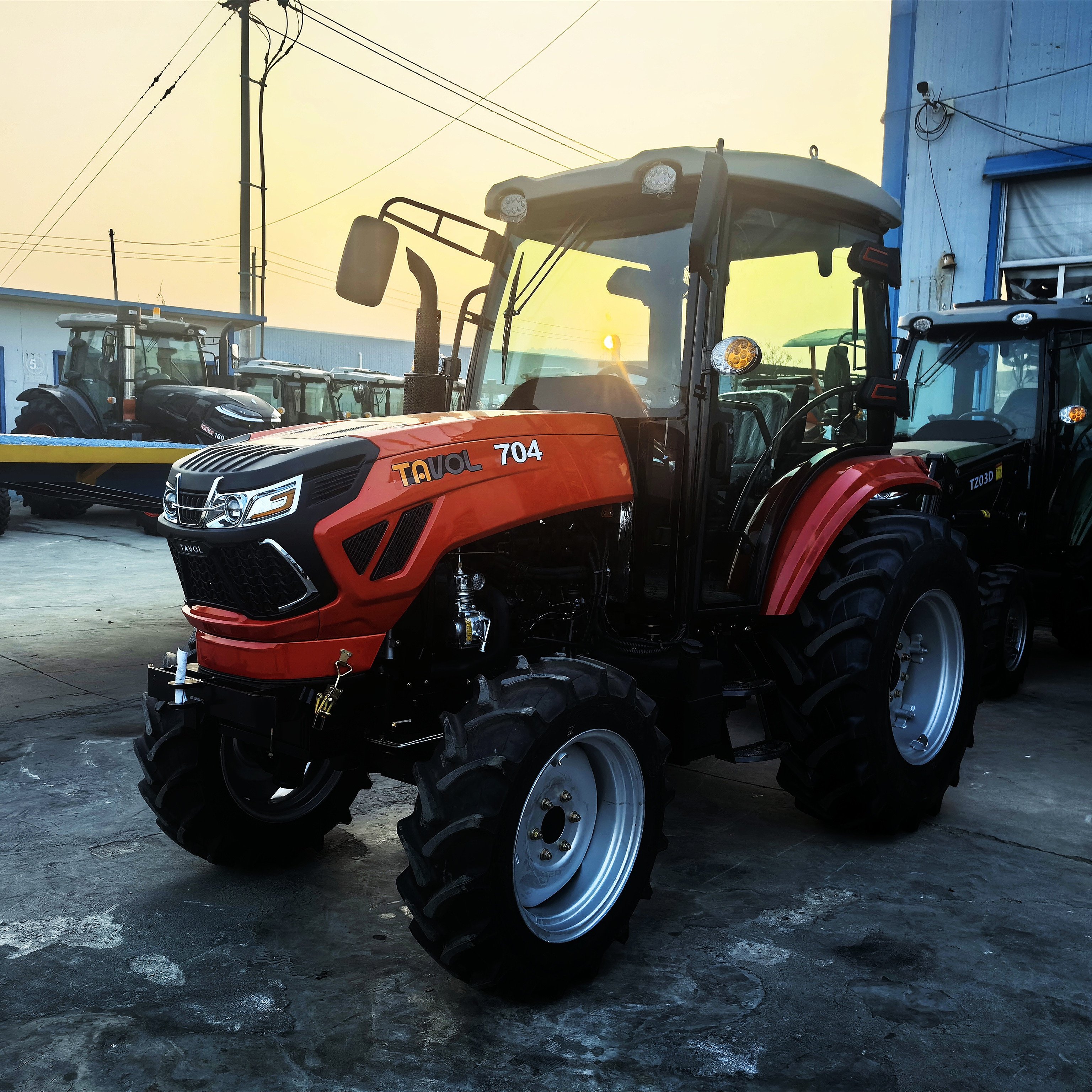 TOVAL 50HP 60HP 70HP Agricultural Tractors Cabin+AC 4WD Wheeled YTO Engine Farming Tractor