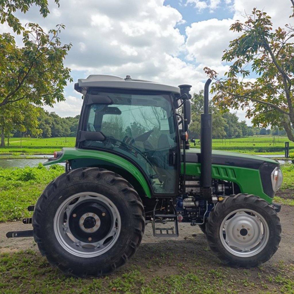 YTO 604A Model Green 4x4WD Diesel Tractor 60hp Wheel Tractor Farm Use New Used Condition 4WD Wheels Diesel Engine Gear Motor