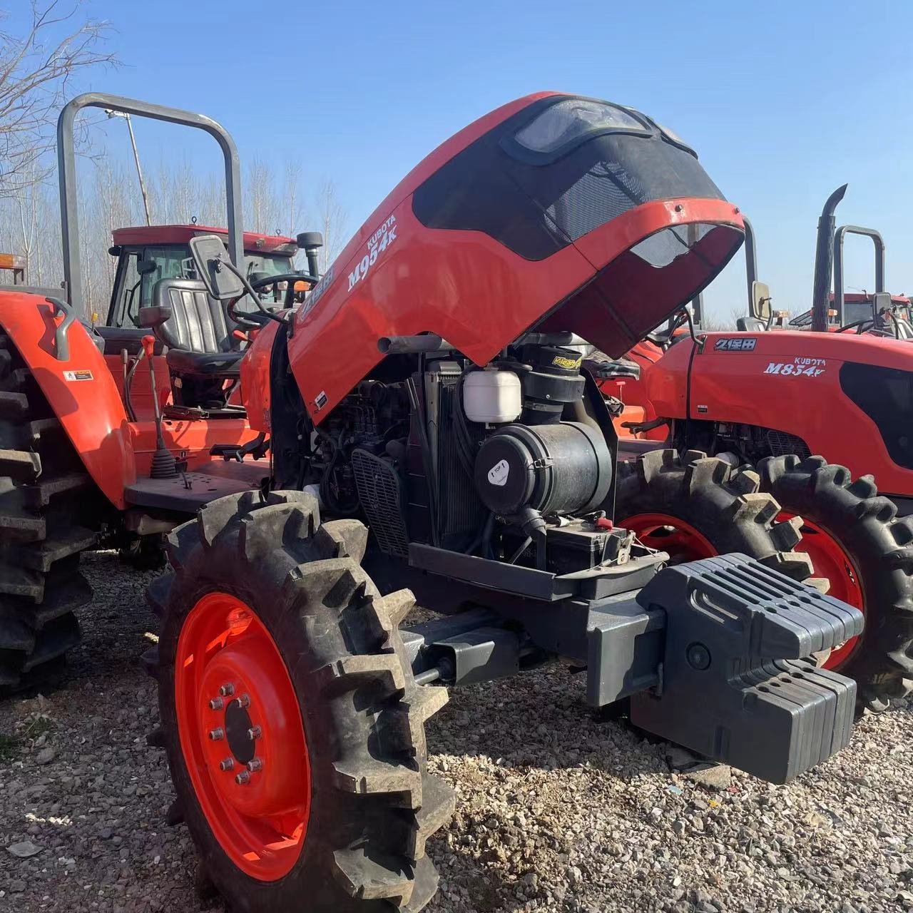 4*4 95HP 80HP 70HP Used/Second Hand Kubota Tractors With a Sunshade for Sale