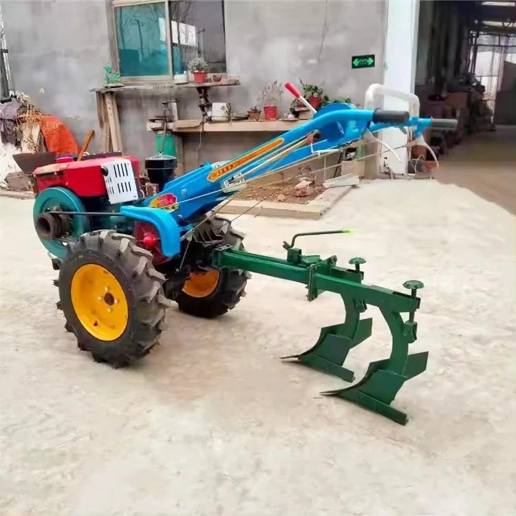 Mini Small Farm Garden Multipurpose Agriculture Equipment Hand Walk-behind Walking New Tractors Two Wheel for Sale