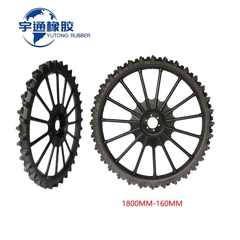 YT Factory 1800*100mm 1800*160mm 71 Inch Solid Rubber Rice Transplanter Airless Tractor Iron Wheel Slim Tyres Boom Sprayer Tyres
