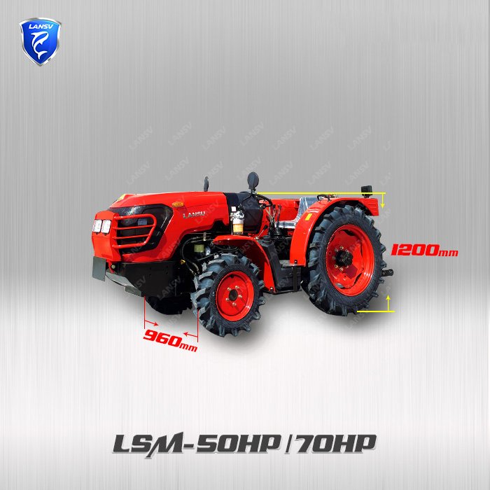 Lansu New 50HP/70hp Four-Wheel Drive Agricultural Tractor Multi-Function 4WD by Wheel