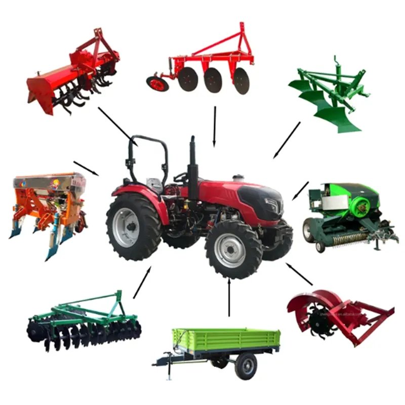 Farm Tractor Agricultural Machinery Small Farm Tractor 22Hp With Tiller