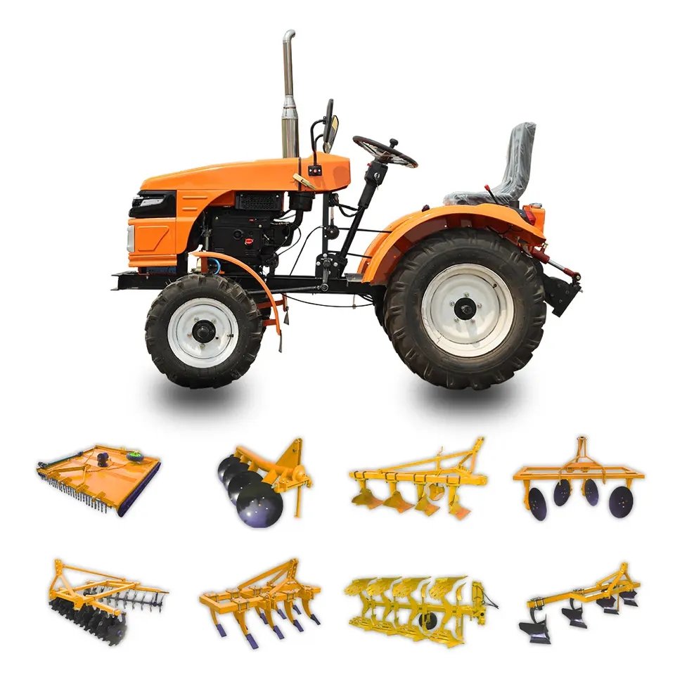 Farm Tractor Agricultural Machinery Small Farm Tractor 22Hp With Tiller