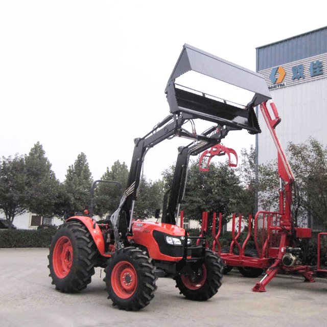 Agriculture Equipment 4WD 95 hp 954 Tractor Backhoe Loader with FEL 4 in 1 Bucket