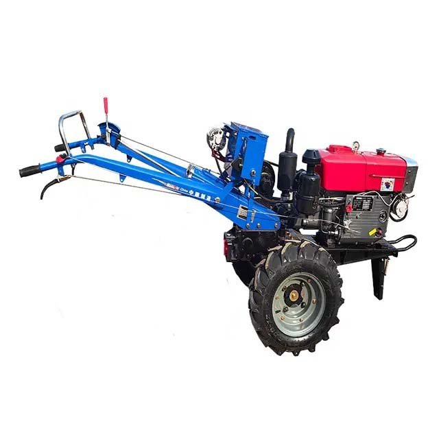 Multi-purpose Agricultural Walking Tiller 151 Gearbox with Plow Walking Tractor Electric Start Two-wheel Walking Tractor20HP
