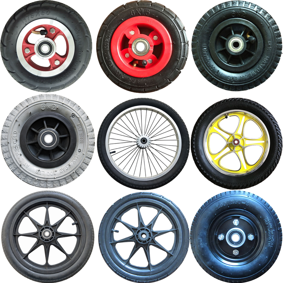 Pneumatic Rubber Wheel 5 6 7 8 9 10 11 Inch for Lawn and Golf Cart Inflatable Bike Tires with 5inch 6inch 7inch 8inch 10inch