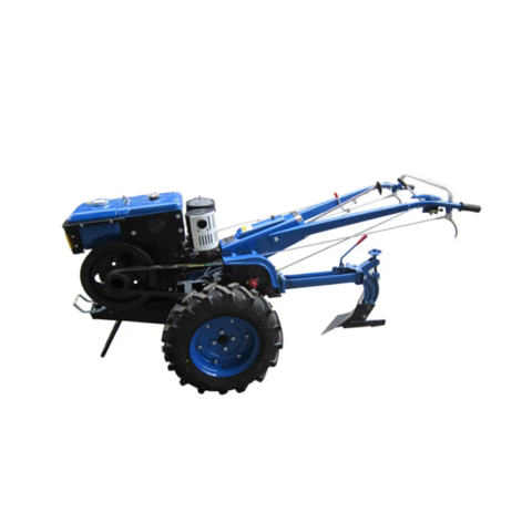 Top Farming 22 Horsepower diesel Water Cooled Engine Motor Small Two Wheel Walking Tractor with Rotary Tiller and Flip Plough