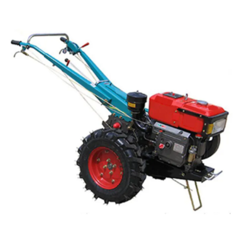 Top Farming 22 Horsepower diesel Water Cooled Engine Motor Small Two Wheel Walking Tractor with Rotary Tiller and Flip Plough