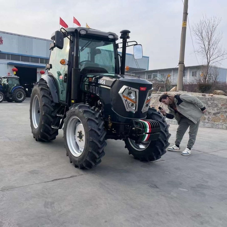 Cheap Prices Agricultural Farm Wheel Tractors Prices 70HP 80HP 90HP 100HP 110HP 4WD Chinese Gearbox Hydraulic Steering