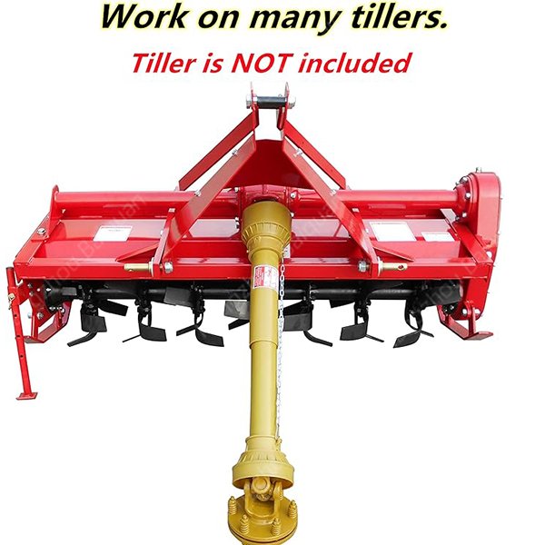 3-Point Tiller Slip Clutch PTO Shaft for Rotary Tiller for 1-3/8*6 QR 1-3/8 RND 6 Spline Both Ends 32*-40* Inch Long
