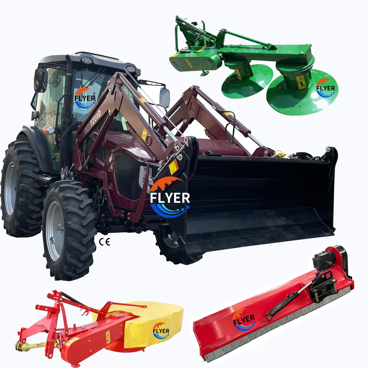 Made in China High Quality 90hp Big Farm Tractor with Equipment for Agricultural Use