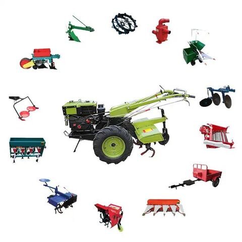 Best Quality Farm Equipment Mini Plow 2 Wheel Walking Tractor with Disc Plough Machine