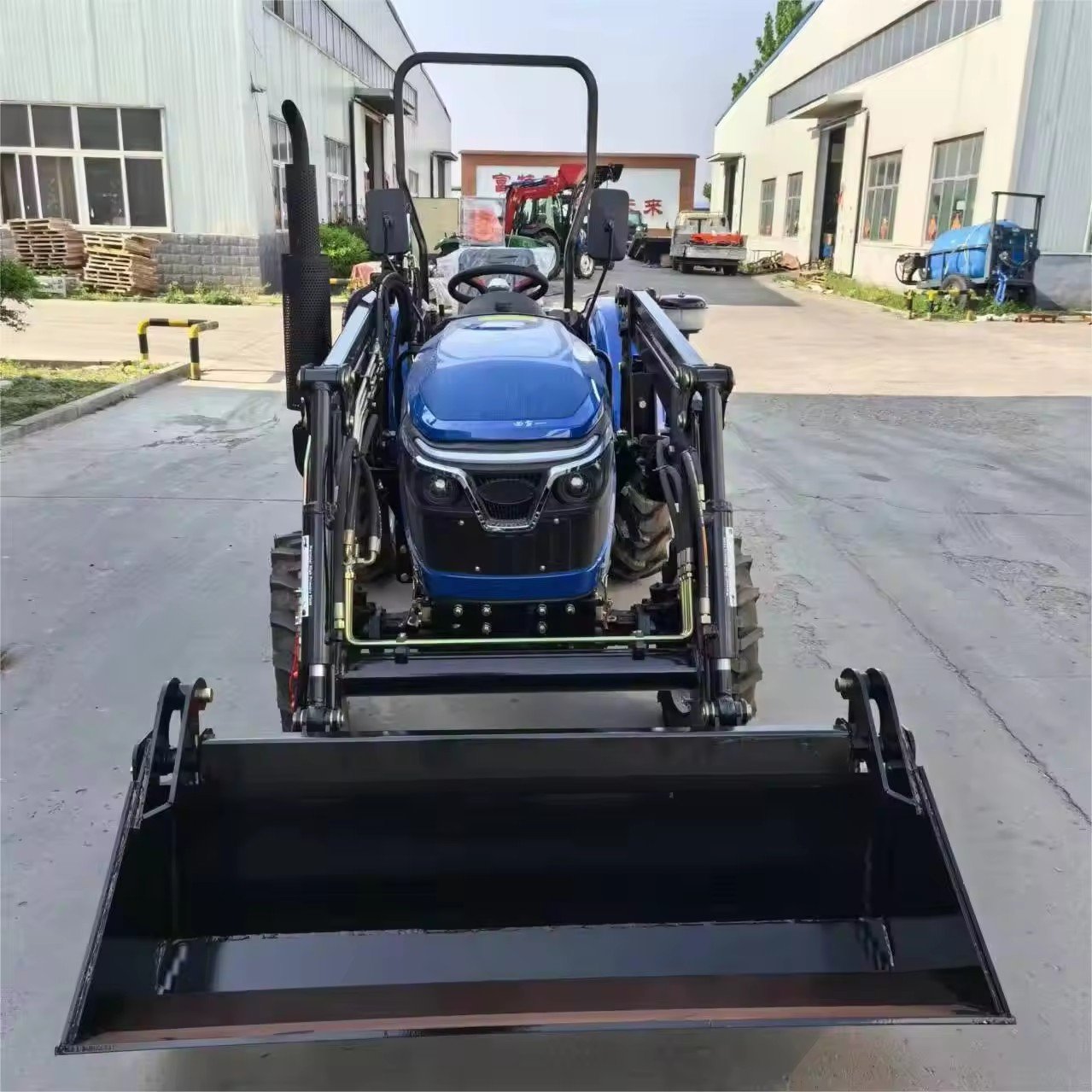 Free Shipping 50HP 60HP 70HP 80HP 90HP 100HP Compact Tractor Loader Bucket Farm Tractors Agriculture 4stroke Tractor