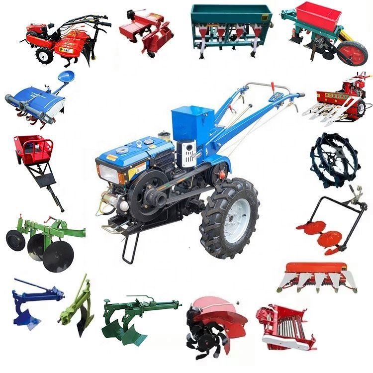 Agricultural Powered Diesel Generator Two Wheel Farm Tractor 22hp 25hp Tractor Power Tiller Walking Tractor Powertiller