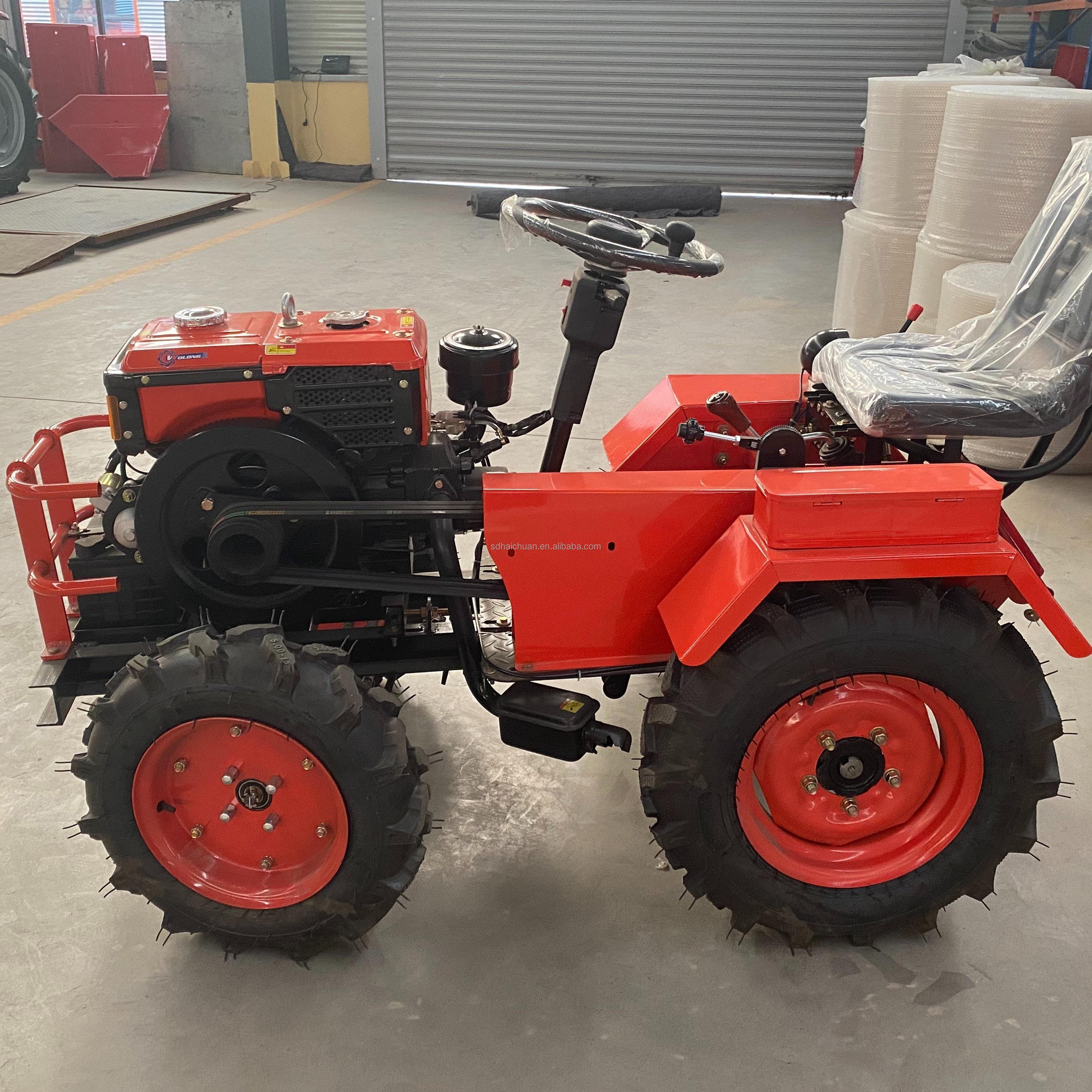 12HP 15HP 2WD Mini Tractor 4 Wheel Walking Tractor for Simple Farming Work All Walk-behind Tractor Attachments Can Be Used