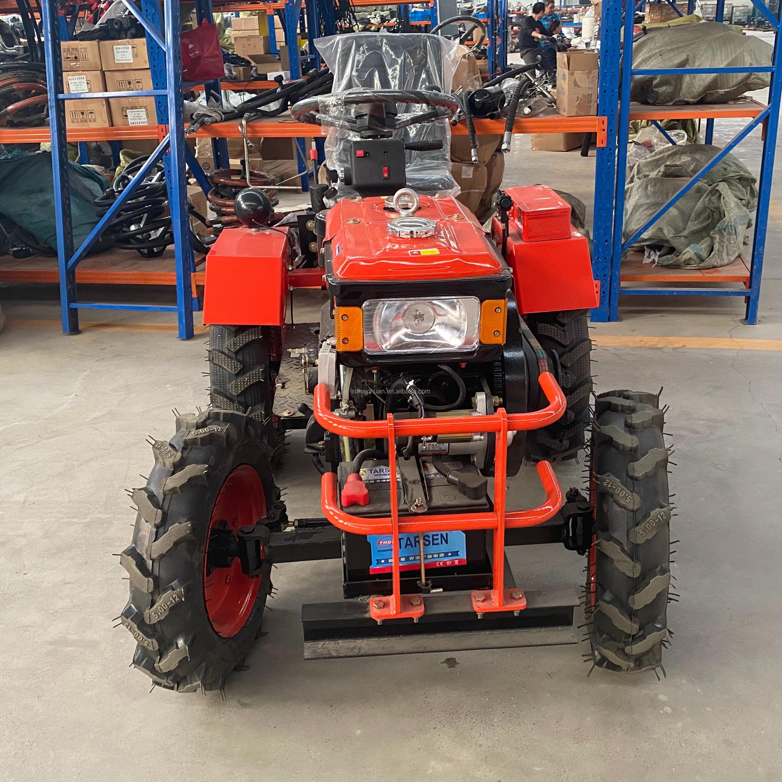 12HP 15HP 2WD Mini Tractor 4 Wheel Walking Tractor for Simple Farming Work All Walk-behind Tractor Attachments Can Be Used