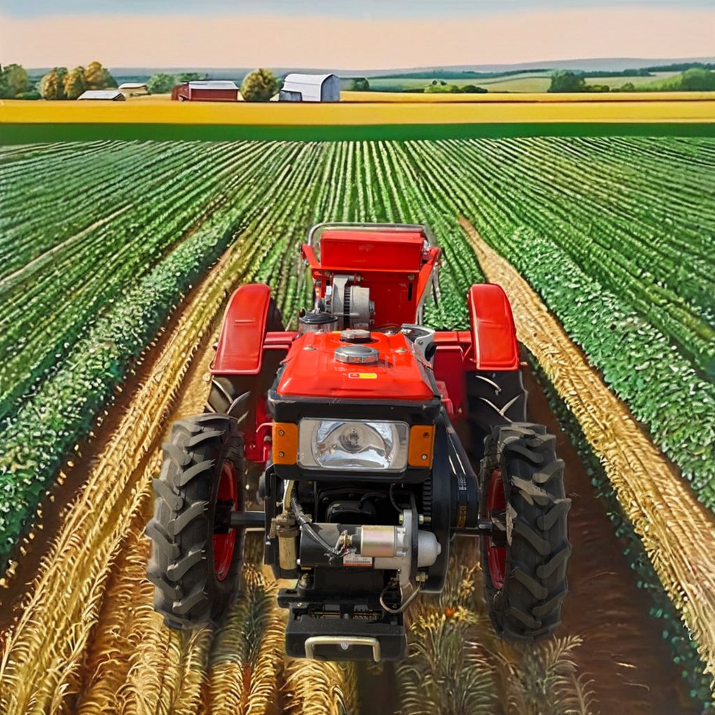 New 20HP Diesel Engine Agricultural Walking Tractor 4WD with Core Components Motor Pump Gearbox Gear for Efficient Farming