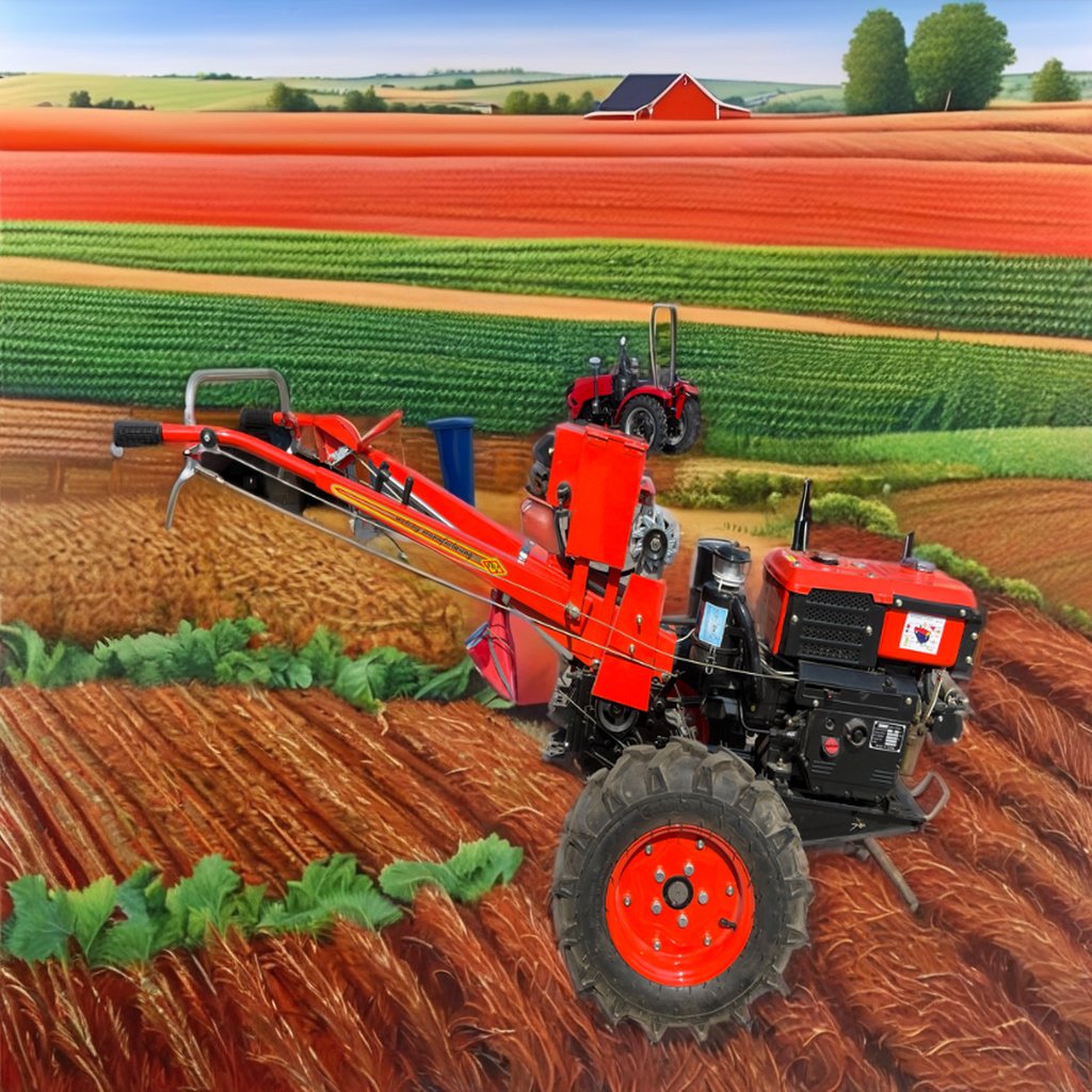 New 20HP Diesel Engine Agricultural Walking Tractor 4WD with Core Components Motor Pump Gearbox Gear for Efficient Farming