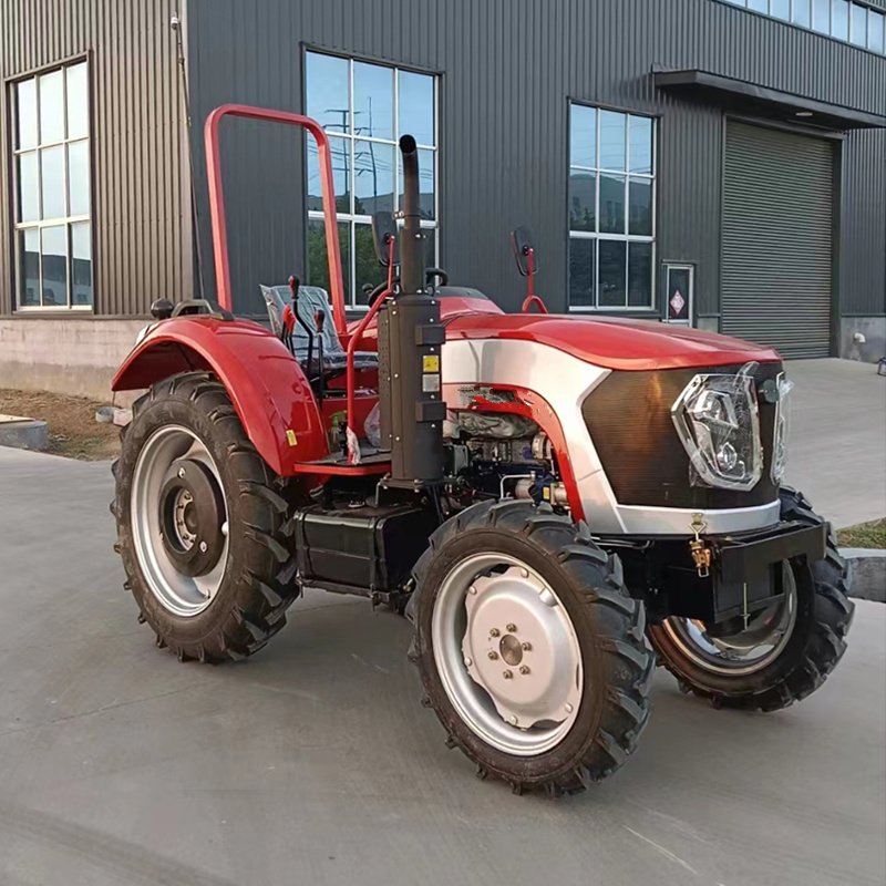 40hp Four Cylinder 4wd Wheel Tractor Foton New Hood Big Chassis Dual Action Clutch for Farm with Implements