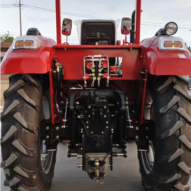 40hp Four Cylinder 4wd Wheel Tractor Foton New Hood Big Chassis Dual Action Clutch for Farm with Implements