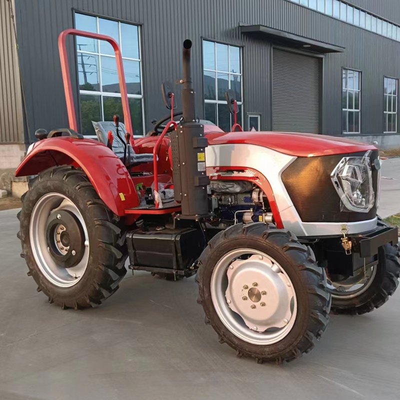 40hp Four Cylinder 4wd Wheel Tractor Foton New Hood Big Chassis Dual Action Clutch for Farm with Implements