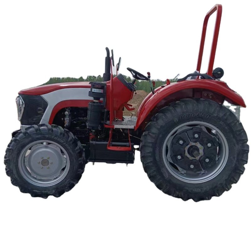 40hp Four Cylinder 4wd Wheel Tractor Foton New Hood Big Chassis Dual Action Clutch for Farm with Implements