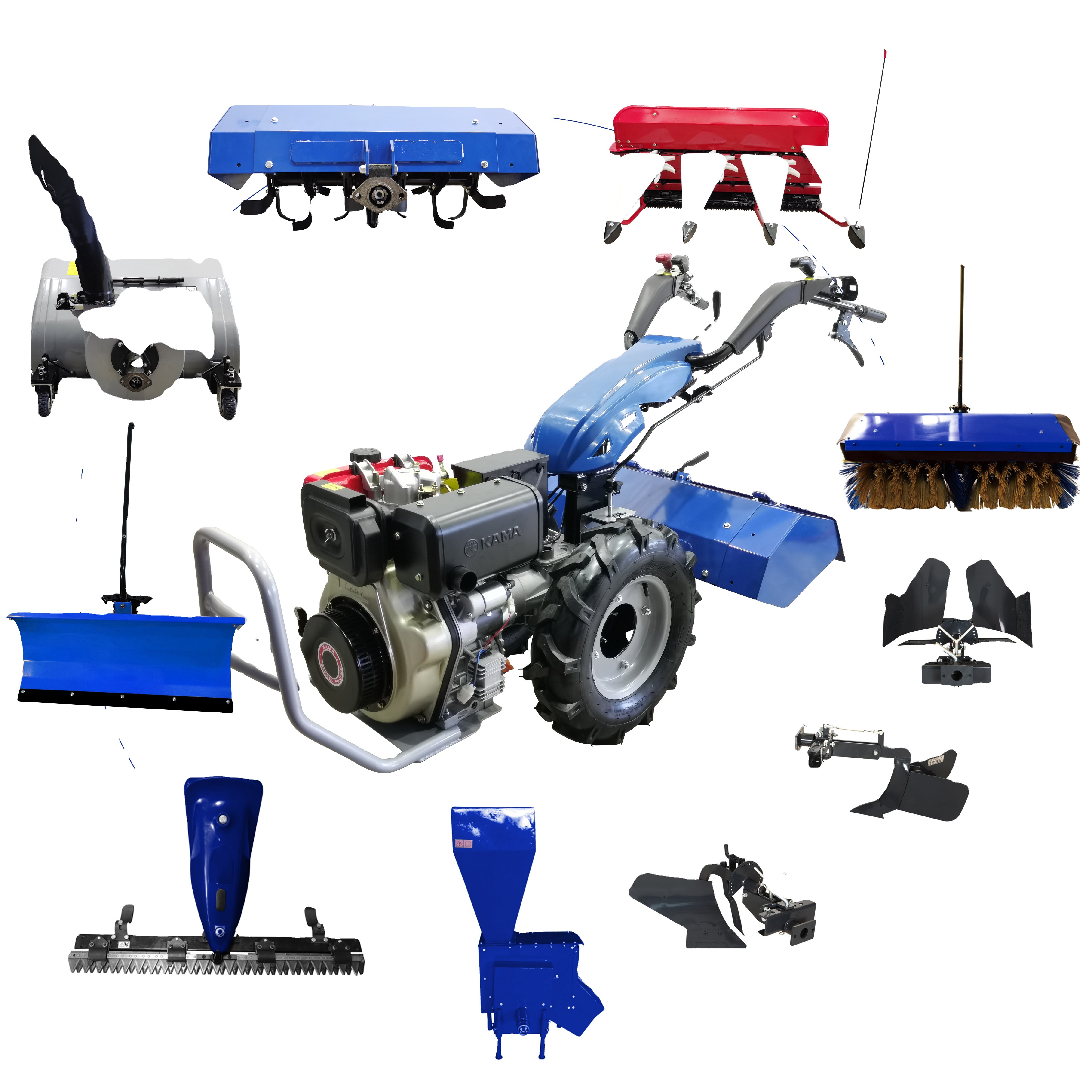 Diesel Engine Farming Tractor Cultivator Tractor with Plough 13HP Farm Tractor Agricultural Machinery & Equipment
