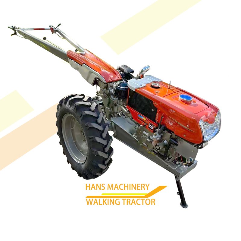 China 2 Wheels Hand Walking Tarctor Fully Automatic Tractor Agricultural Walking Tractor Agriculture Small Mini Farm Tractor