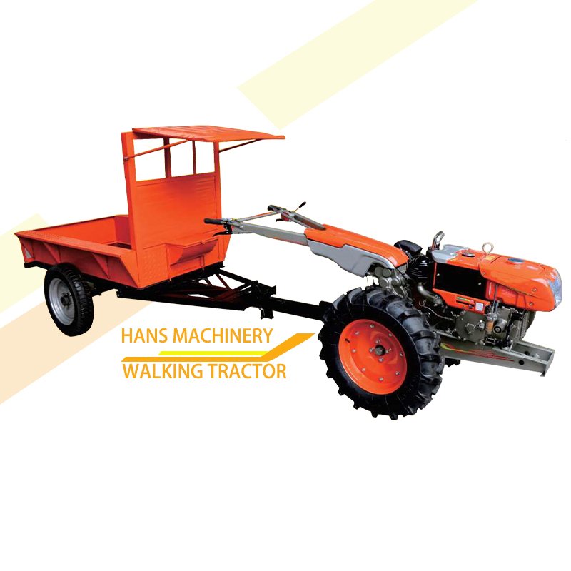 China 2 Wheels Hand Walking Tarctor Fully Automatic Tractor Agricultural Walking Tractor Agriculture Small Mini Farm Tractor