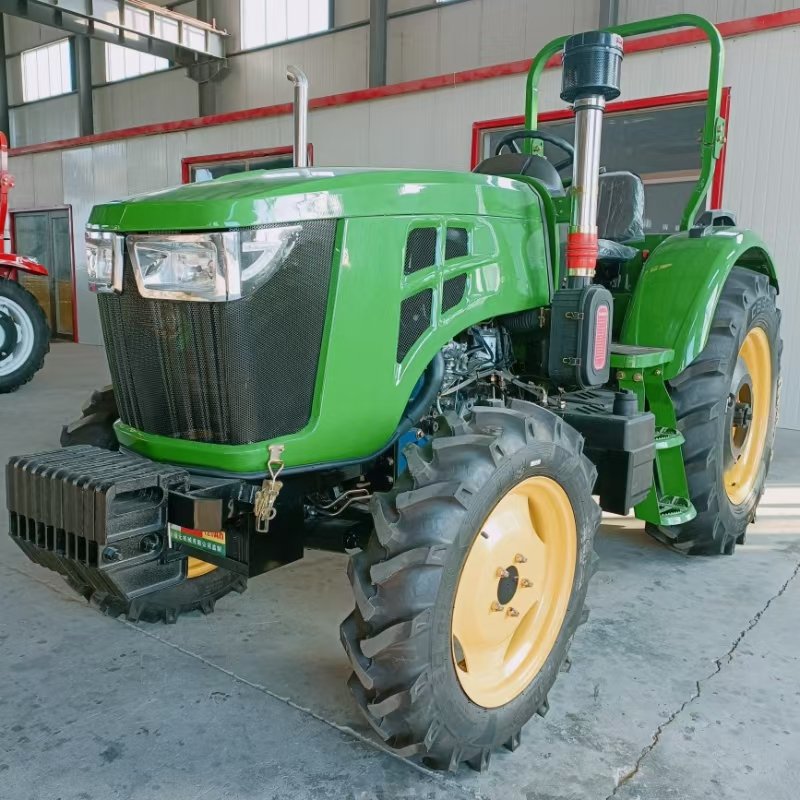 Agriculture Tractor 50hp 55hp 60hp 4wd 4x4 Tractor Equipped With Trailer Rotary Cultivator Planter Tractor