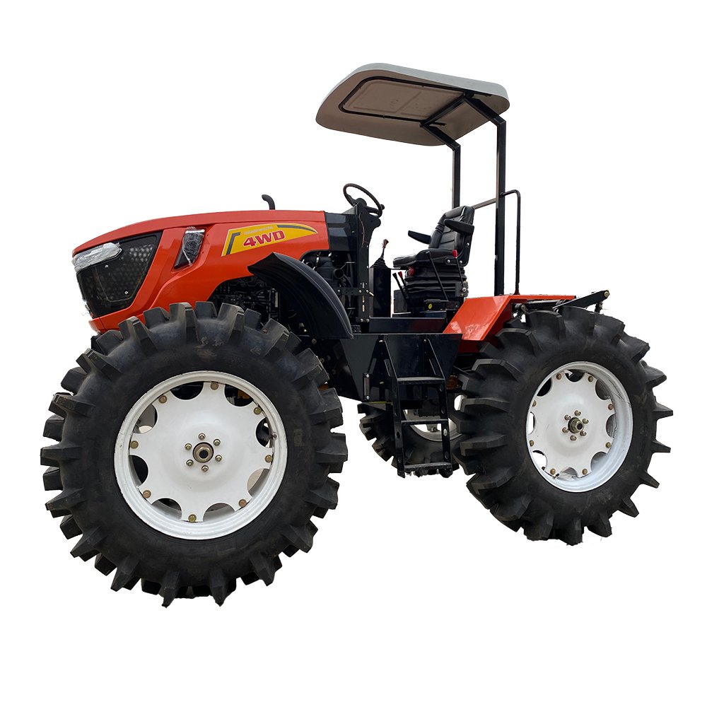 AIKE 2021 Hot Sale! Ce Certificate Multi-Purpose 90HP 4WD Farm Tractor with Paddy Tire
