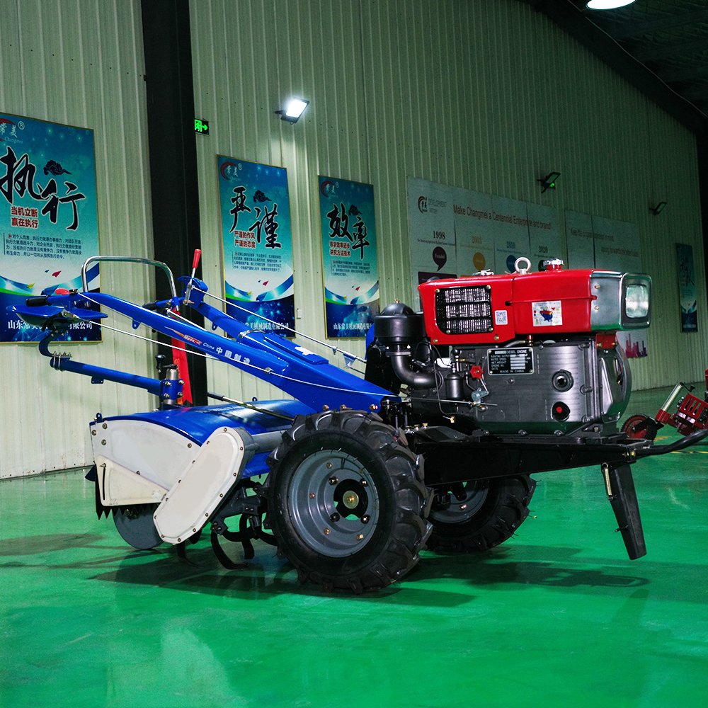 2-wheel Farm Tractor Machine Agricultural Machinery Manual Hand Ploughing Walking Tractor