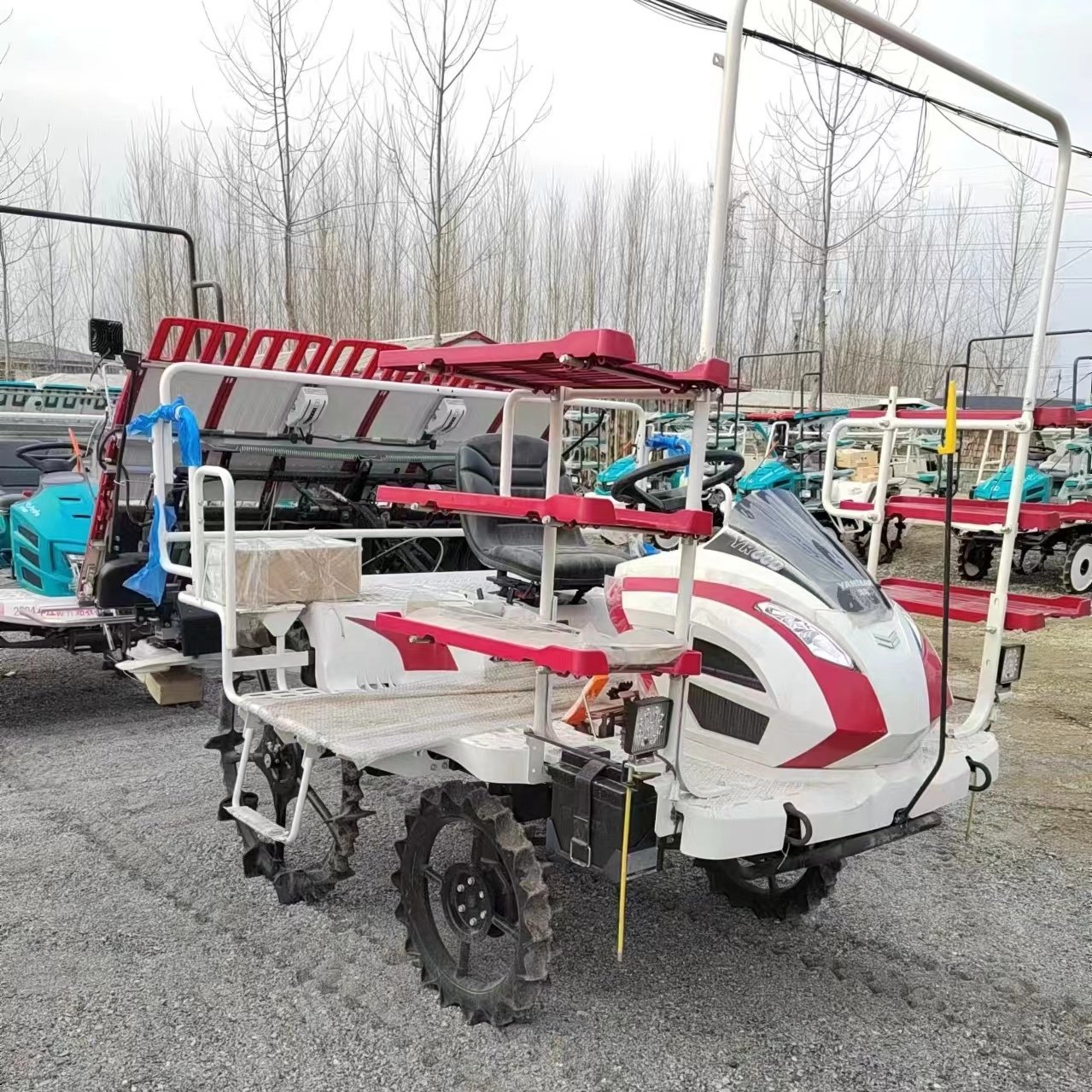 Agricultural Machinery Rice Transplanter Yanmmar YR60D 6 Rows 4X4WD Wheel Farm Equipment Rice Planting Machine Japan Version
