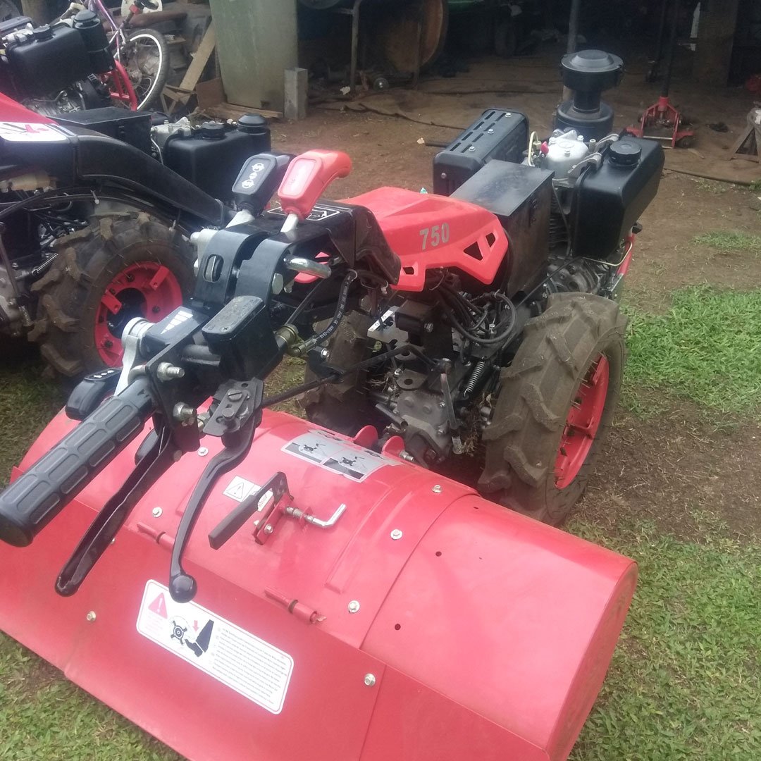 BCS Walking Tractors with Attached Rotary Hoes for Agriculture and Gardening