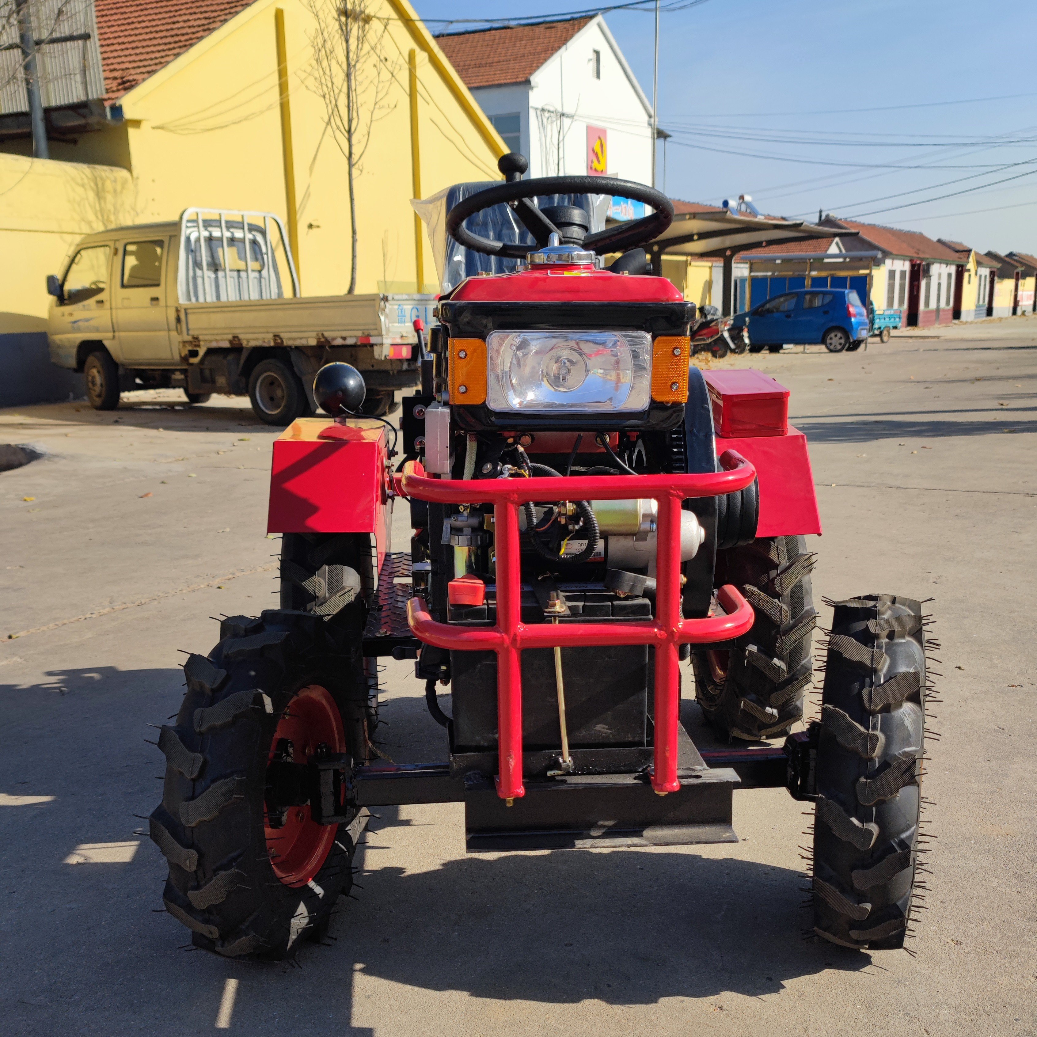 15hp 12-15hp Water Cooling diesel Engine 4 Wheel Agricultural Farming Hand Walking Behind Mini Tractor with CE