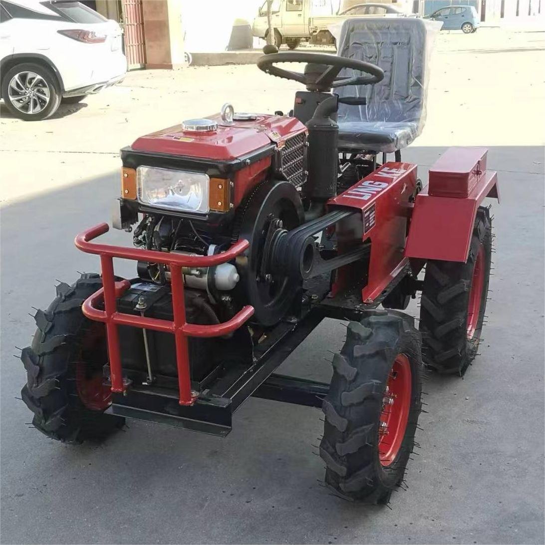 15hp 12-15hp Water Cooling diesel Engine 4 Wheel Agricultural Farming Hand Walking Behind Mini Tractor with CE