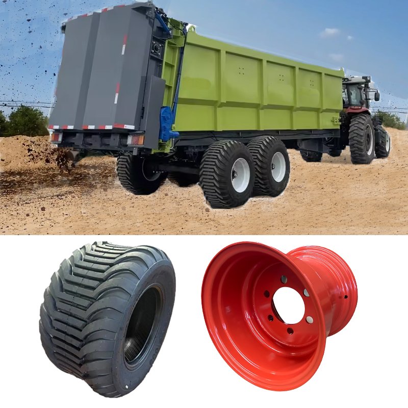 Customized Wheels 16x17 Inch Pulled Manure Spreader Wheel Rim Farm Tractor Rims for 500/50-17 Tires