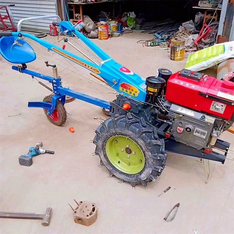 New Original 8hp 12hp 15hp 18hp 20hp 22hp Hand Tractor, Farm Diesel Power Tiller Two Wheel Mini Walking Tractor