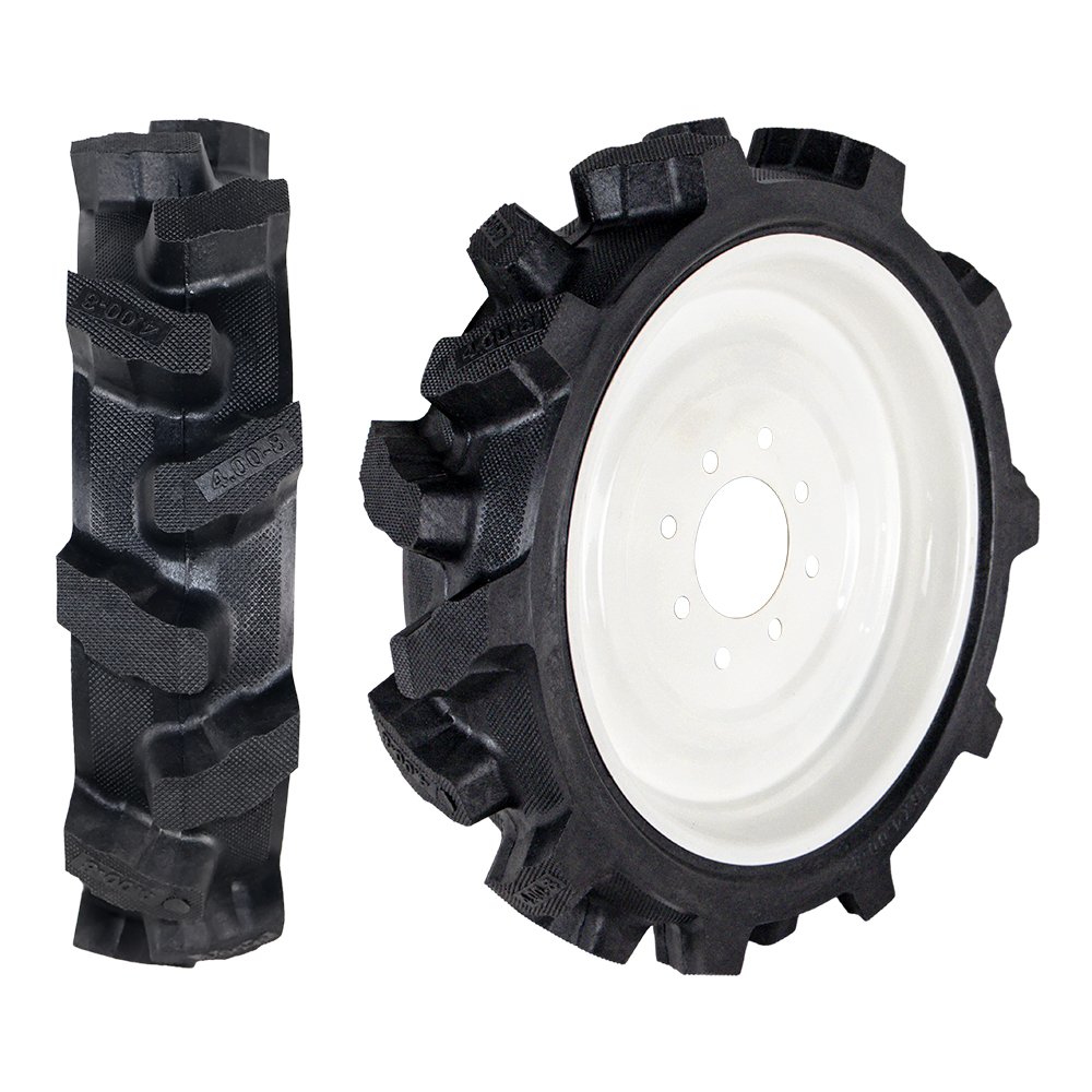 China Manufacturer Supplier Flat Free Wheel 4.00-8 Mini Tiller Farm Agricultural Tractor Tire
